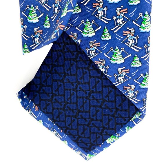 VINEYARD VINES Navy Downhill Silk Tie NWT - Picture 11 of 16